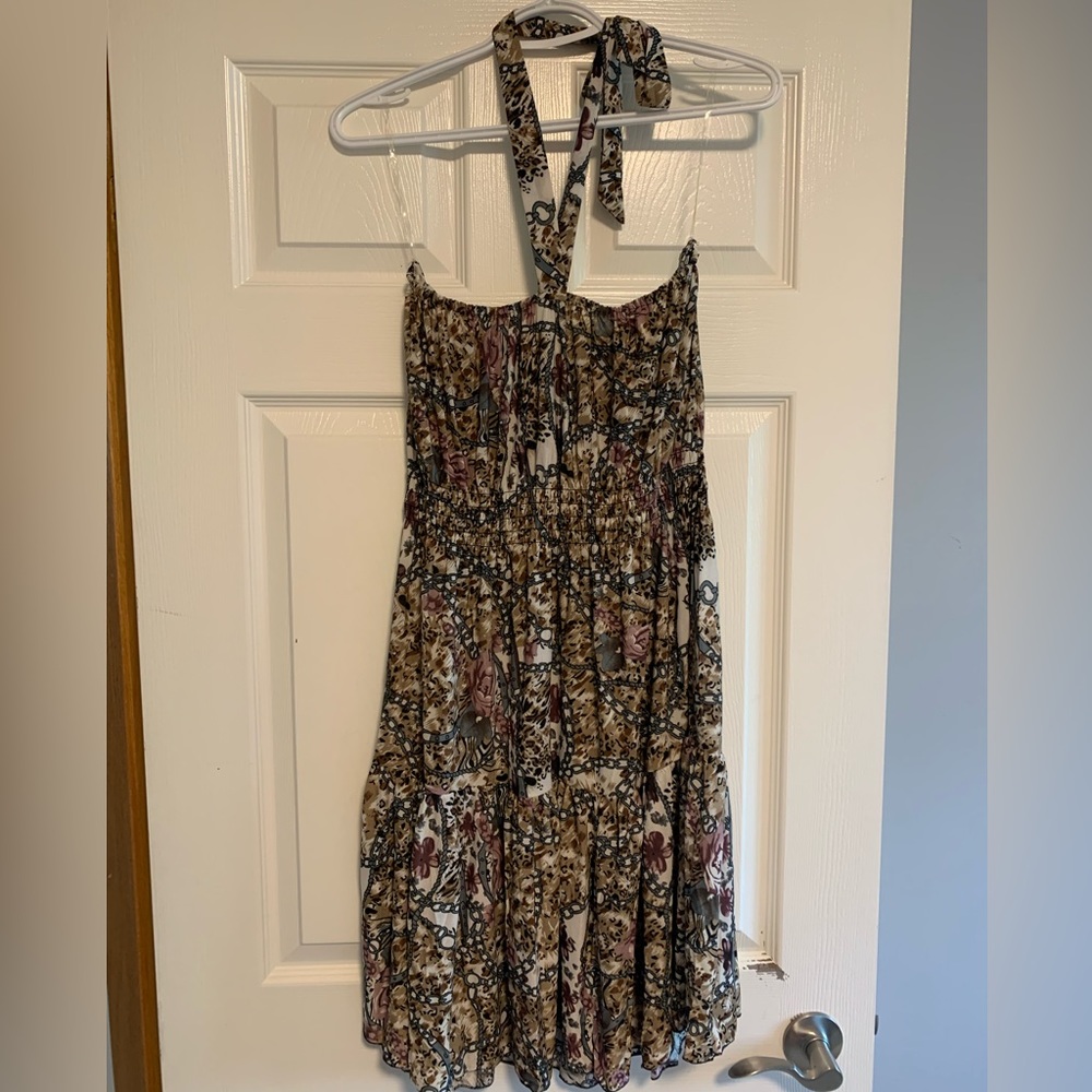 Strapless print dress size xxxl (16-18)